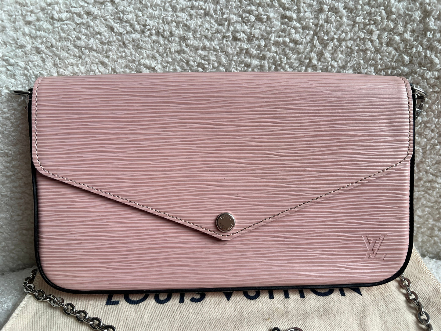 Louis Vuitton Felicie Pochette Rose Ballerine Epi (RRP £1160)