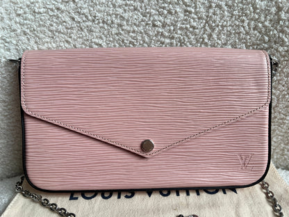 Louis Vuitton Felicie Pochette Rose Ballerine Epi (RRP £1160)