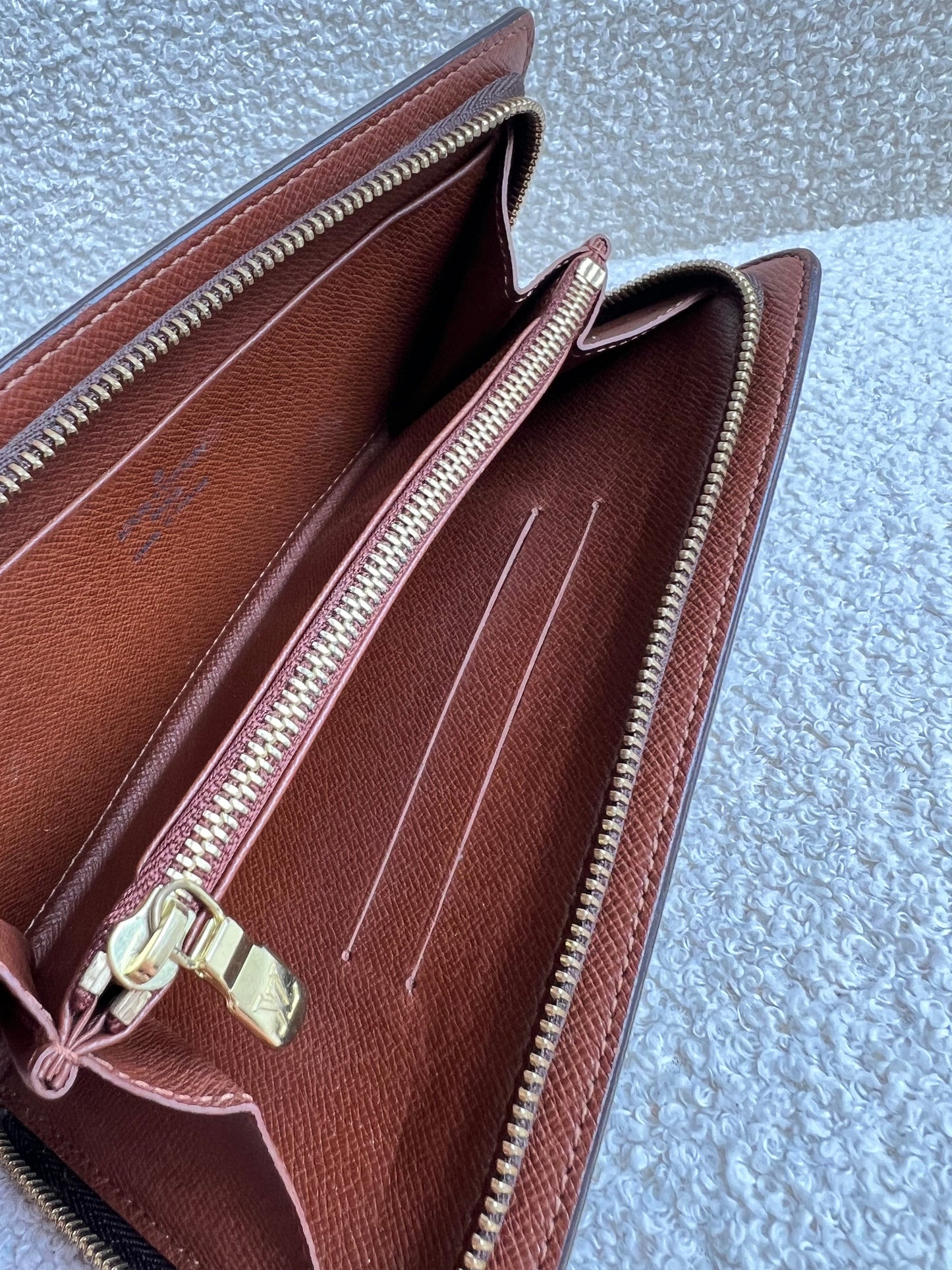Louis Vuitton Porte Monnaie Zip Around Long Wallet in Monogram