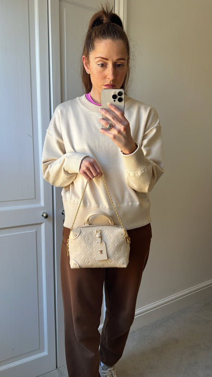 Louis Vuitton Cream Empreinte Petite Malle Souple Bag (RRP £2420)