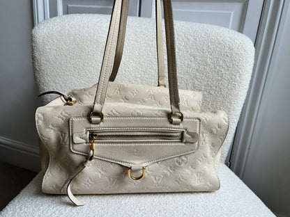 Louis Vuitton Inspiree in Cream Empreinte Leather with gold hardware