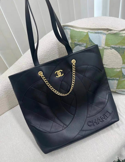 Chanel Lambskin Black Tote Bag