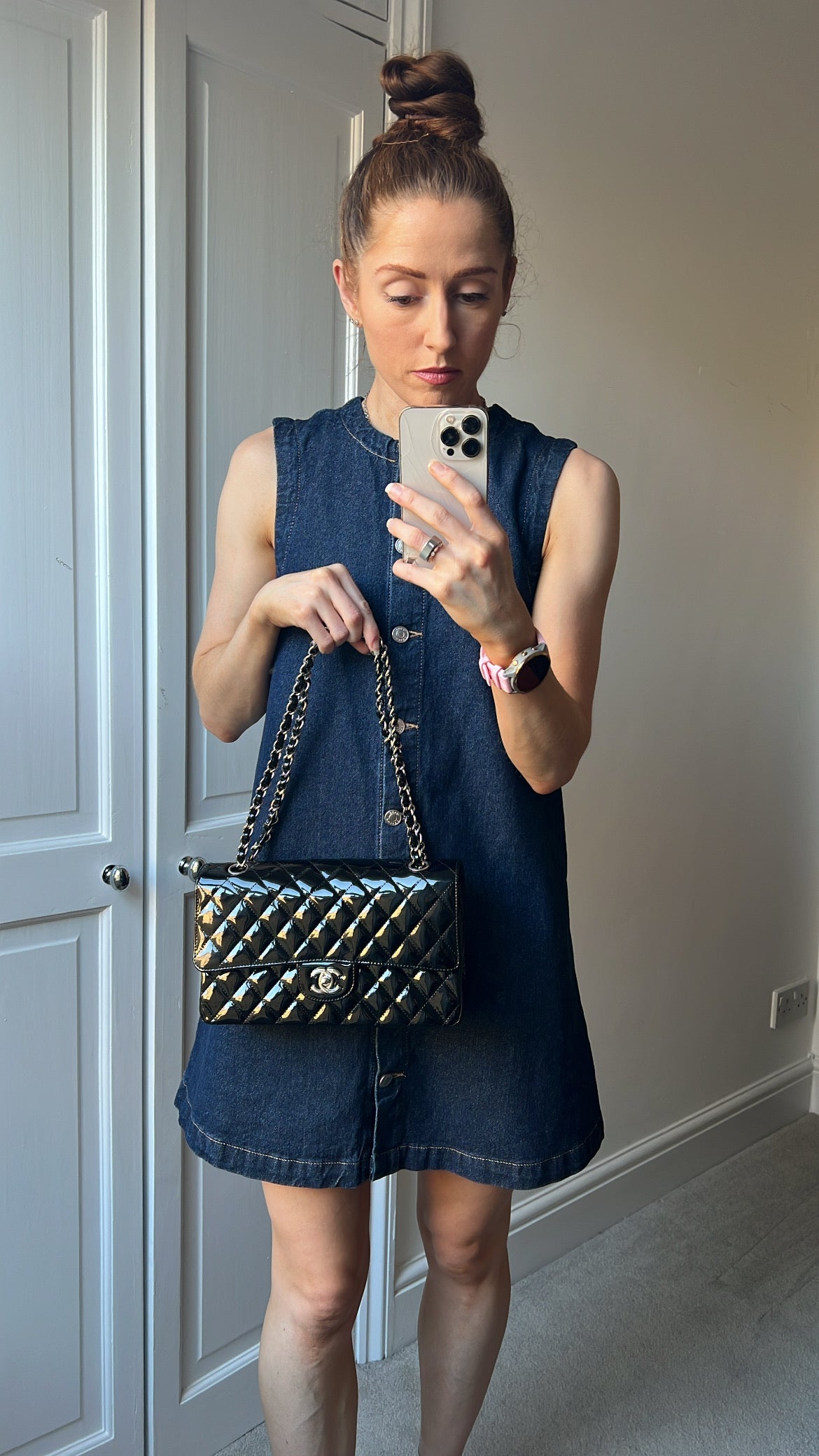 Chanel Medium Classic Flap in Black Patent Leather