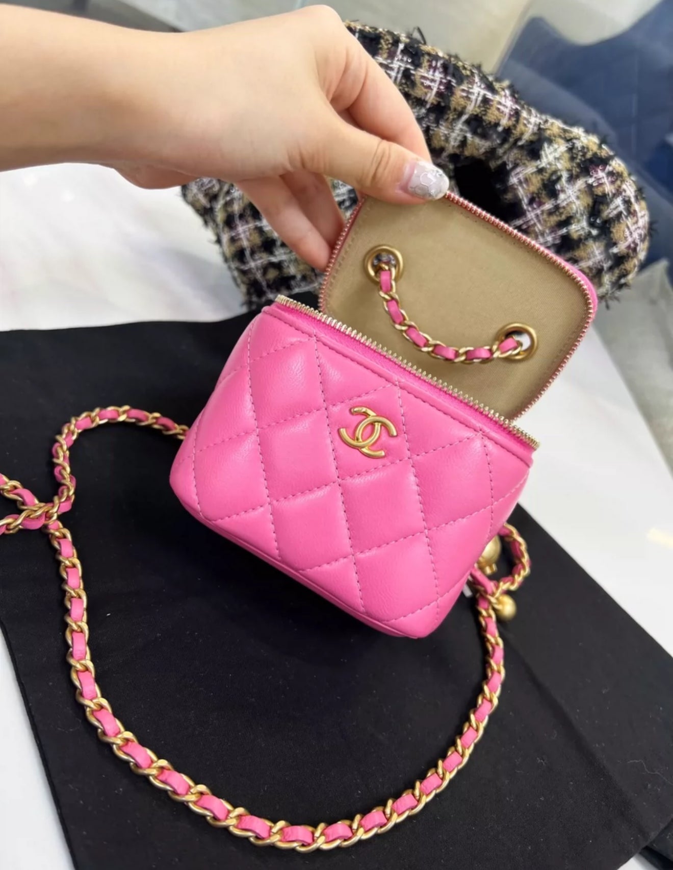 Chanel Vanity Lambskin Pink Shoulder Bag