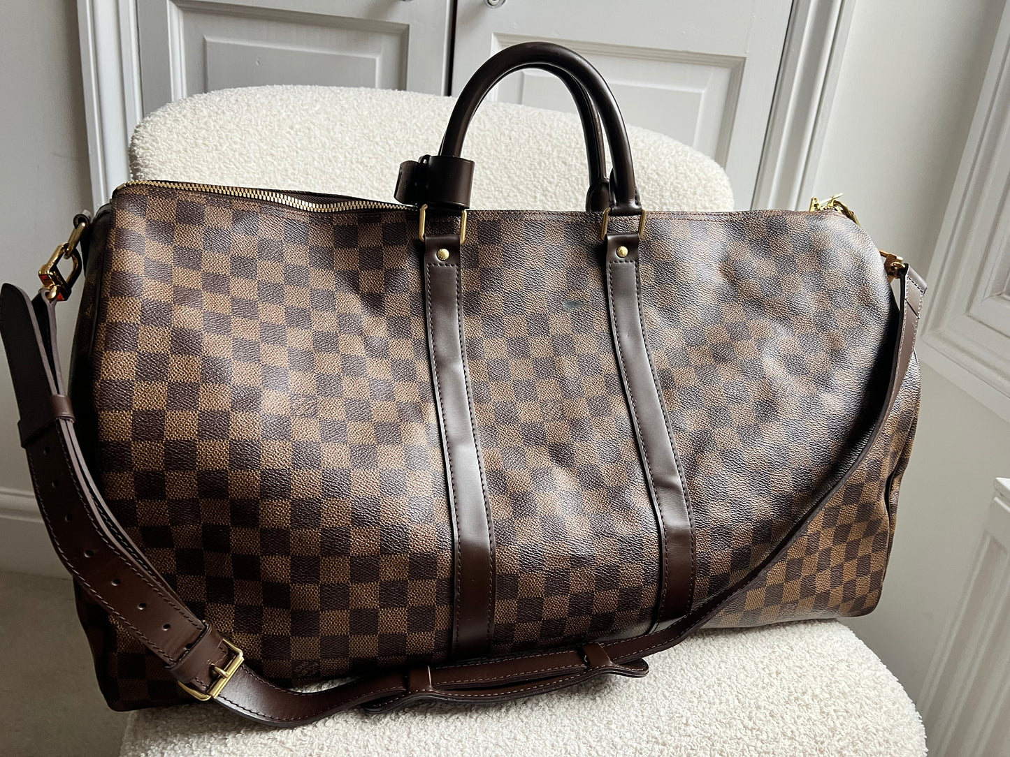 Louis Vuitton Keepall Bandouliere 55 Damier Ebene (RRP £2,020)