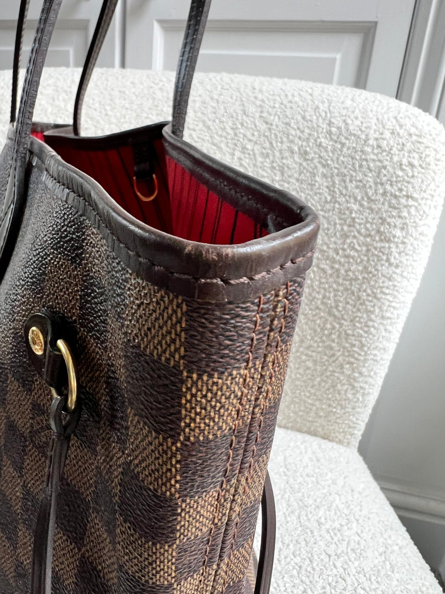 Louis Vuitton Neverfull MM Damier Ebene Cherry Interior (RRP £1,430)