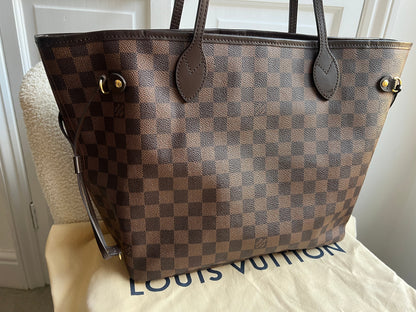 Louis Vuitton Neverfull MM Damier Ebene Rose Ballerine (RRP £1470)