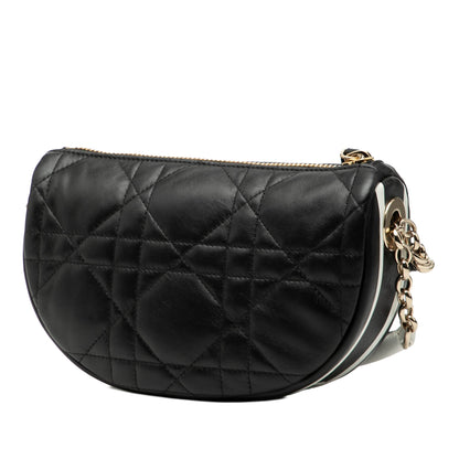 Black Dior Small Lambskin Cannage Dior Vibe Hobo Satchel