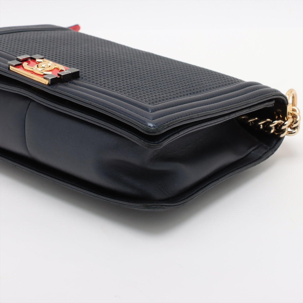Chanel Boy Leather Chain Shoulder Bag