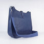 Luxury Hermes Evelyne I Handbag Dark Blue Silver