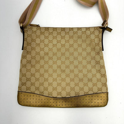 Gucci GG Canvas Web Crossbody Camel gu8827cb