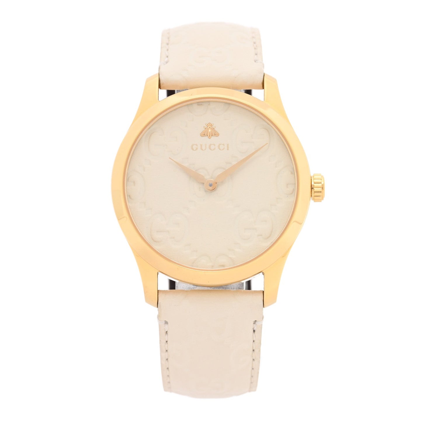 Stainless Steel Calfskin 38mm G-Timeless Quartz Watch White