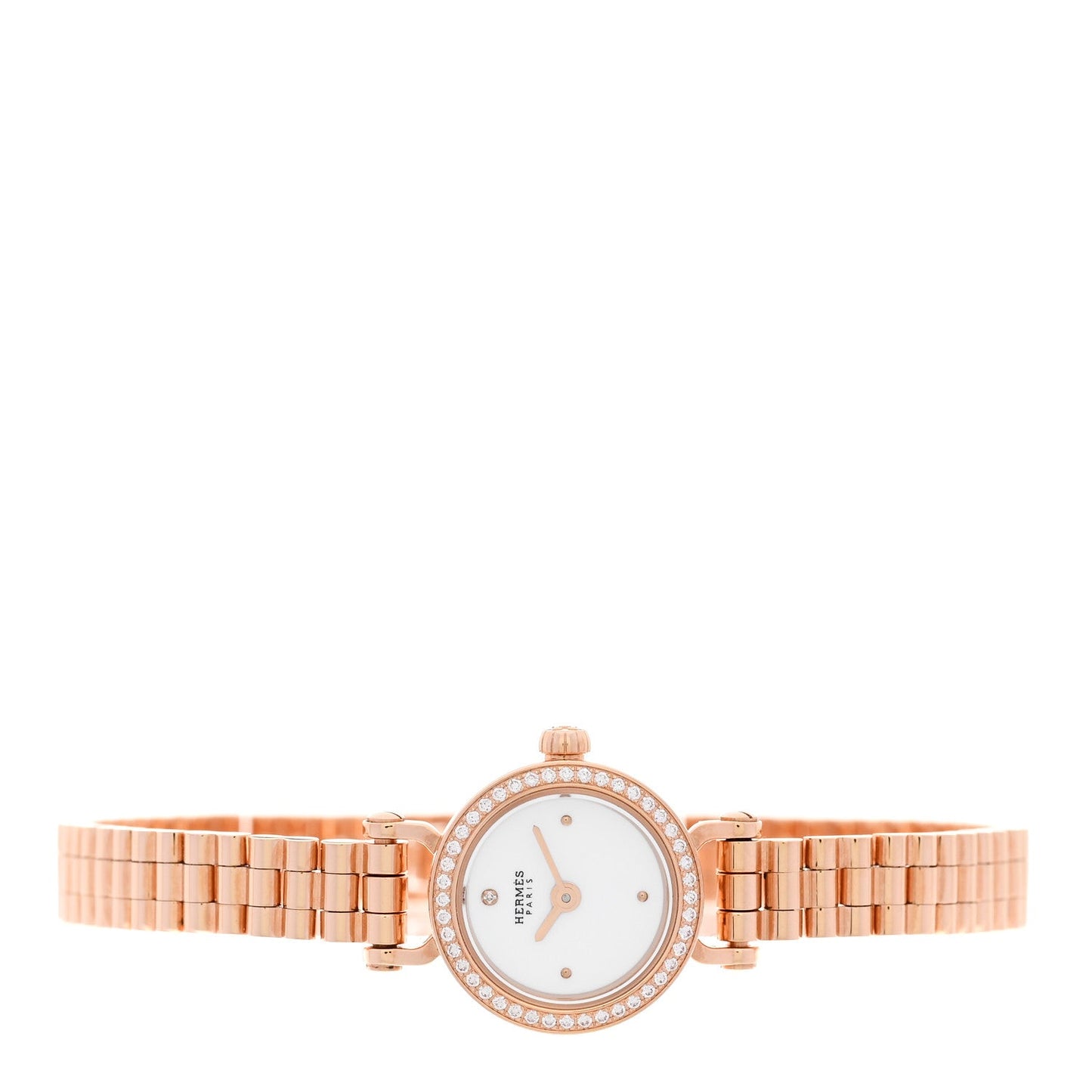 18K Rose Gold Diamond Bezel 16mm Faubourg Quartz Watch