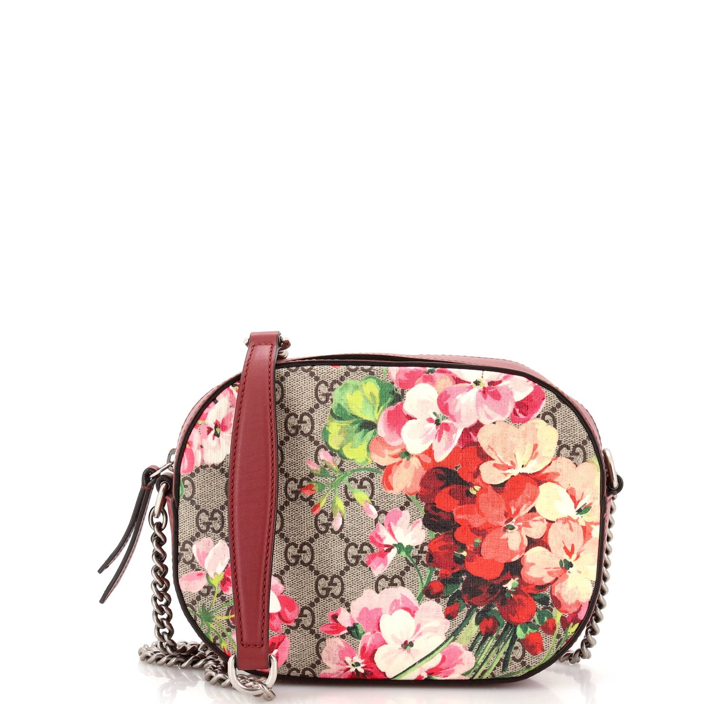 Chain Crossbody Bag Blooms Print GG Coated Canvas Mini