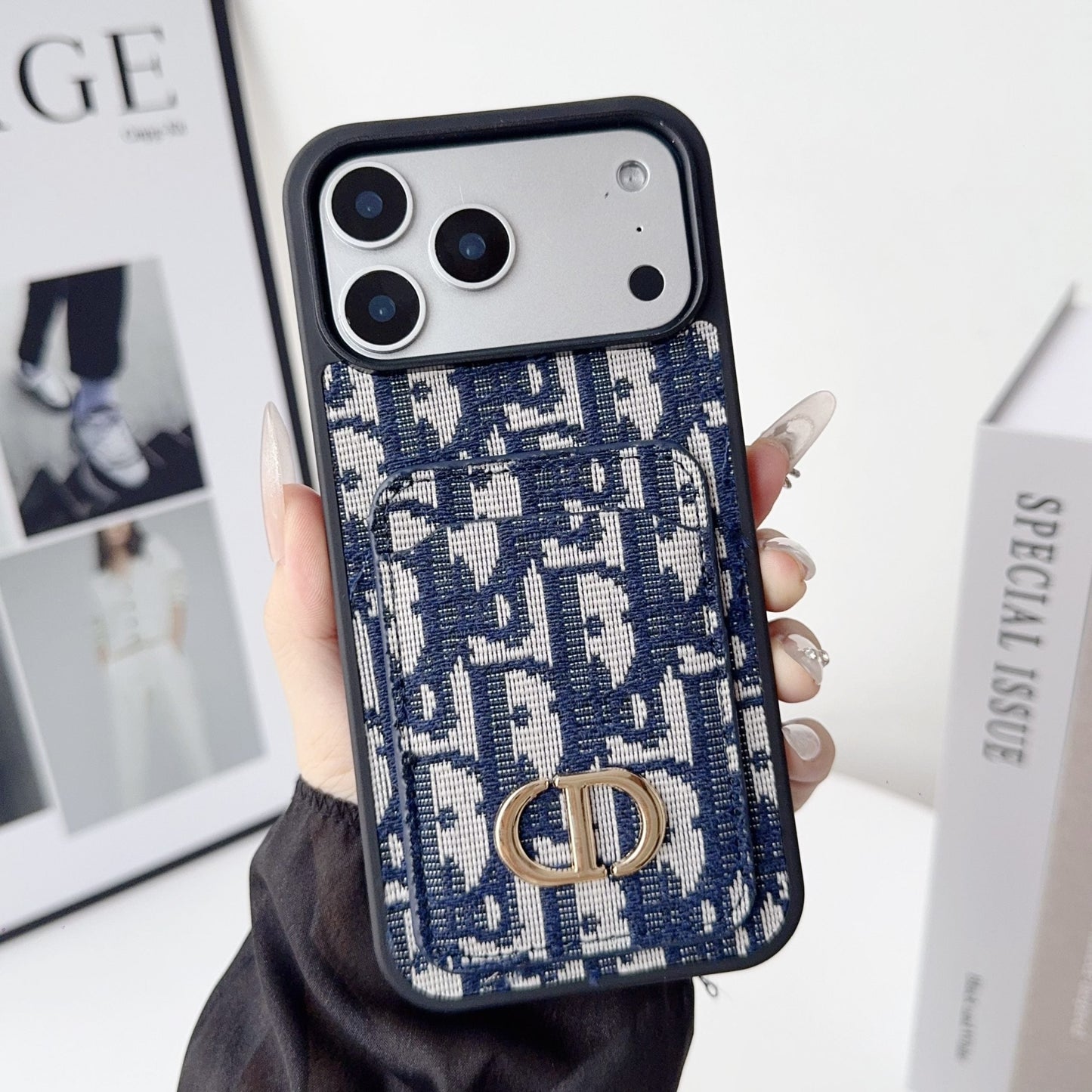 Fabric DR Card Holder for iPhone Case