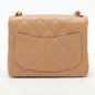 Chanel Beige Caviar Mini Classic Square Flap Shoulder Bag