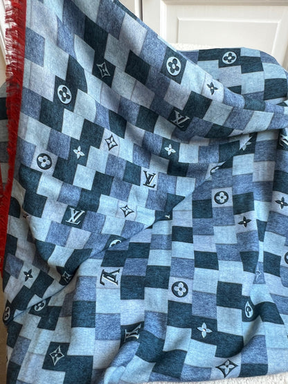 Louis Vuitton Monogram Denim Check Shawl (RRP £550)