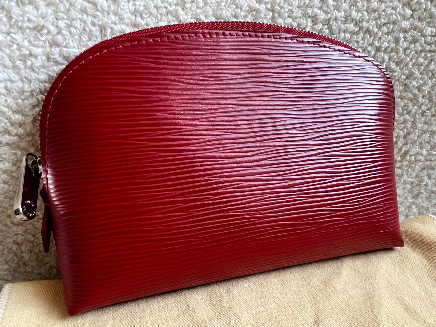 Louis Vuitton Cosmetic Pouch PM Red Epi