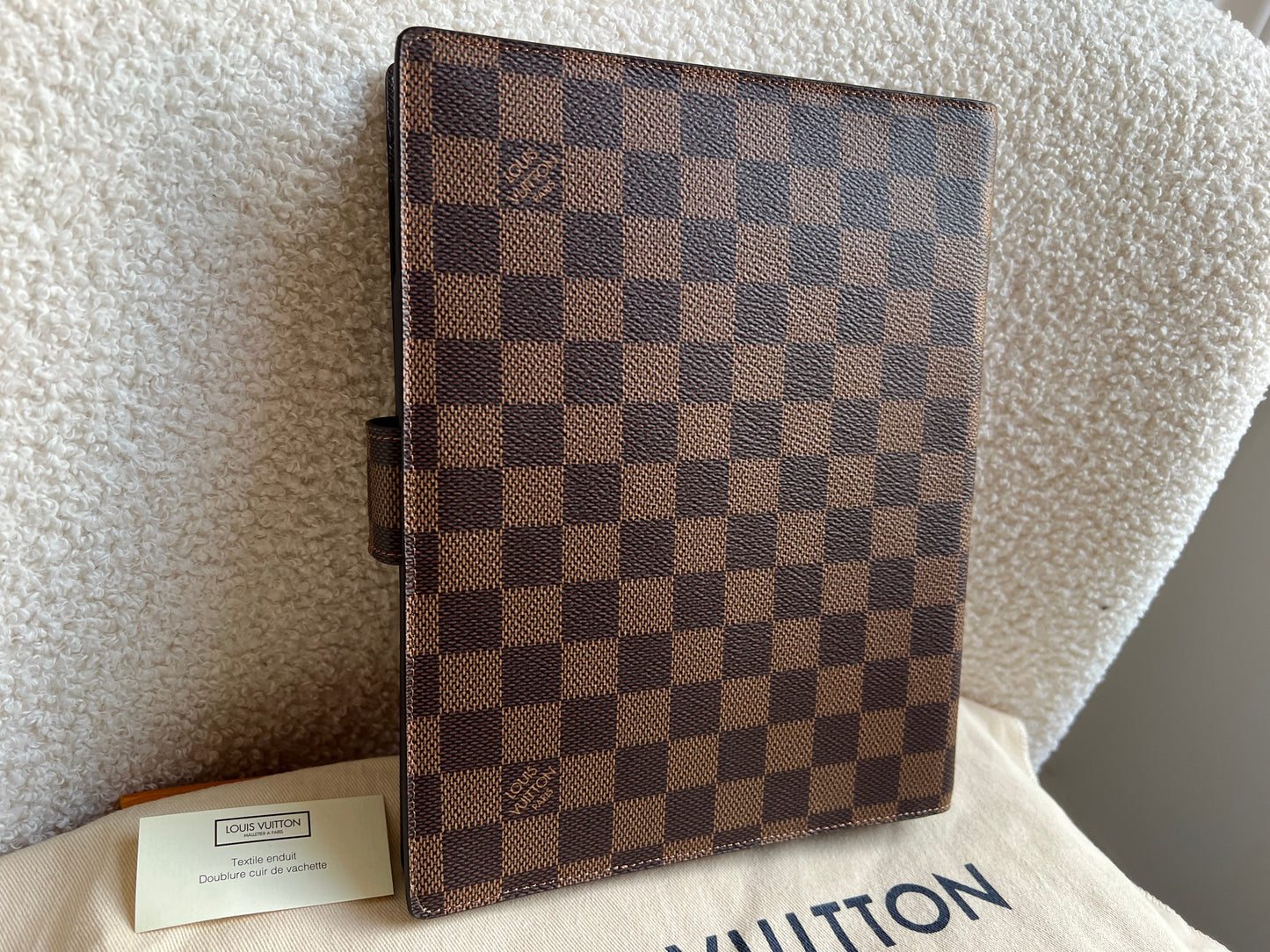 Louis Vuitton Damier Ebene Large Ring Agenda Cover (RRP £595)