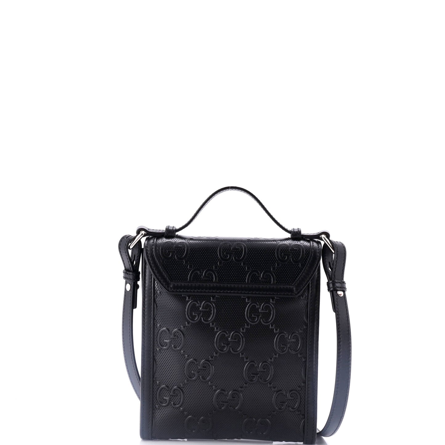 Flap Crossbody Bag GG Embossed Perforated Leather Small