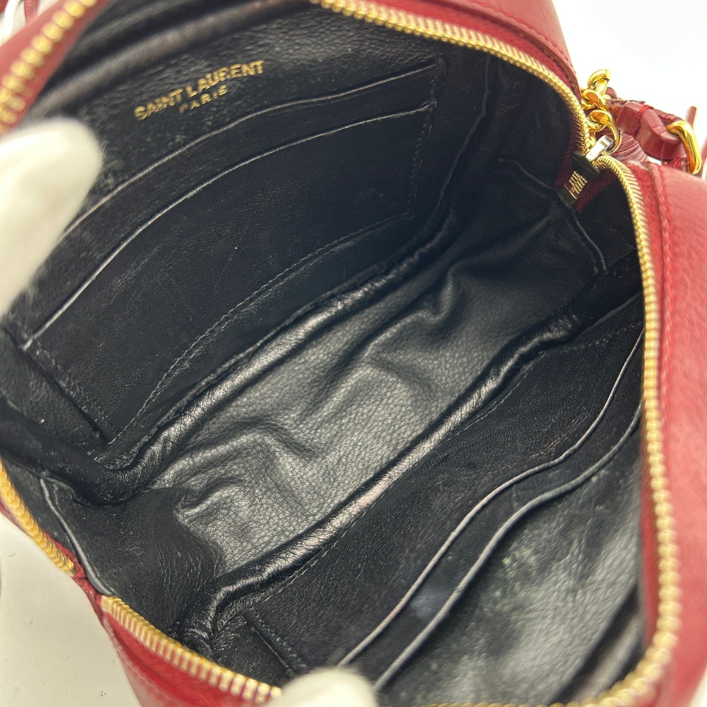 Saint Laurent Mini Monogram Lou Camera Bag - Burgundy Crossbody Bags, Handbags LA16986