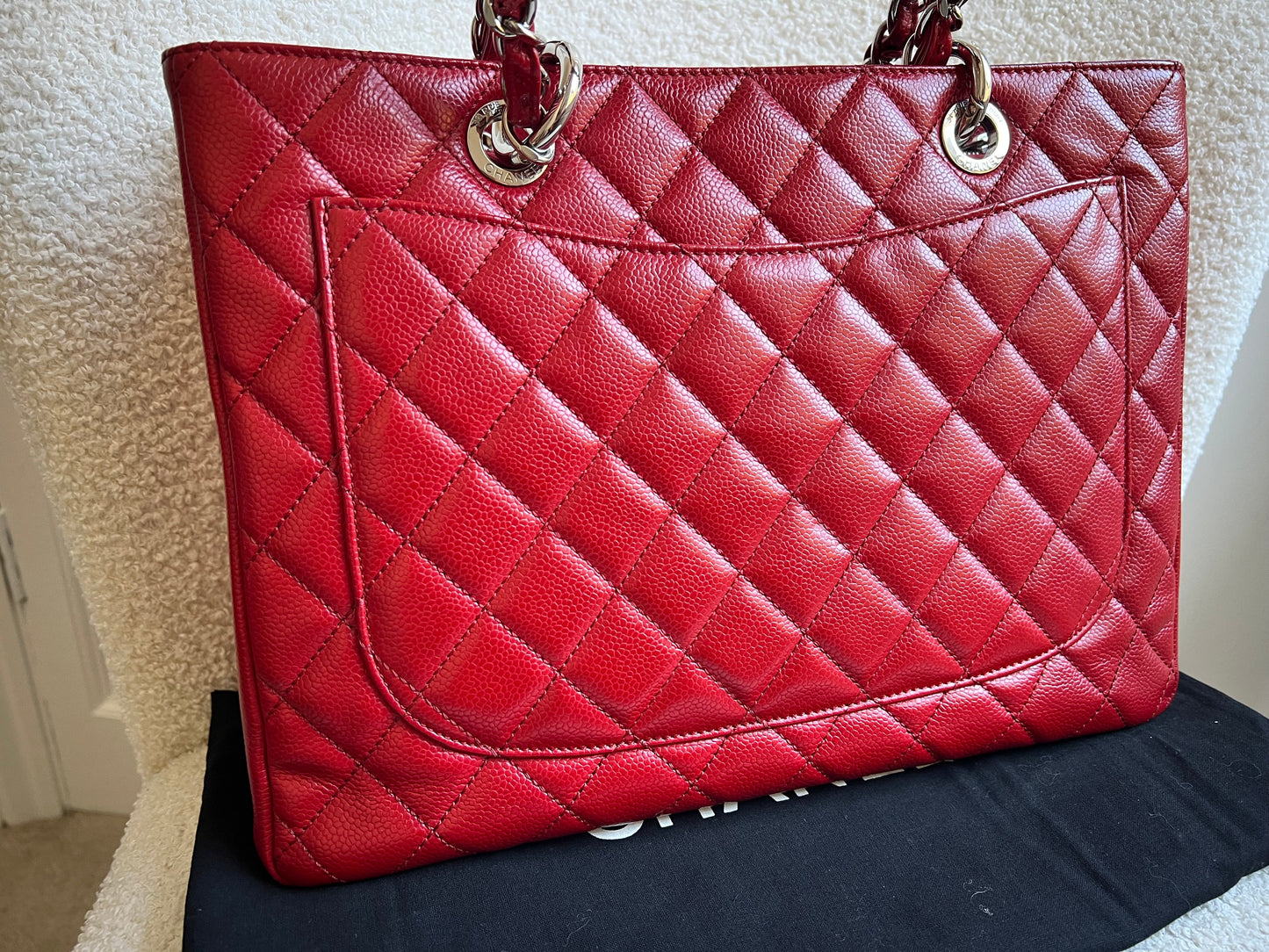Chanel Red Caviar Grand Shopper Tote (GST)
