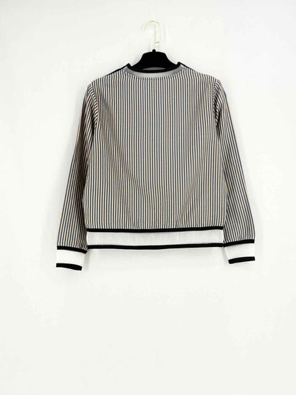 FENDI Jersey Black & Beige Logo Size US 2 Top