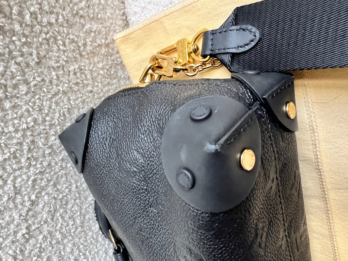 Louis Vuitton Black Empreinte Petite Malle Souple Bag (RRP £2420)