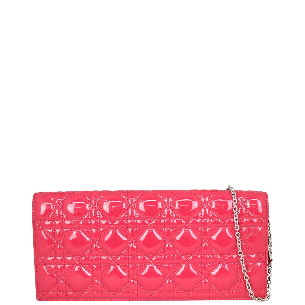 Dior Lady Dior Patent Cannage Chain Clutch