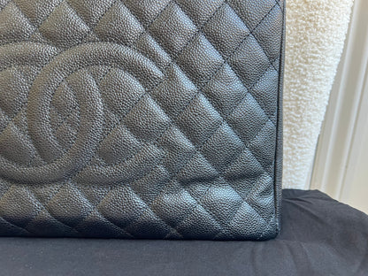 Chanel Black Caviar Grand Shopper Tote (GST) Silver Hardware