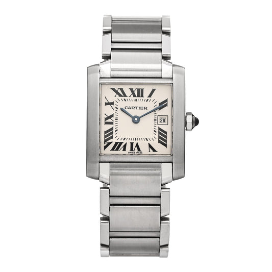 Stainless Steel 25mm Tank Francaise Quartz Watch