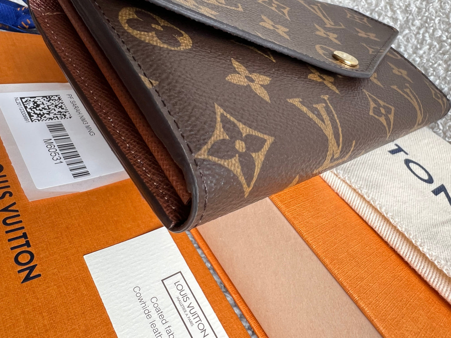 Louis Vuitton Sarah Wallet in Monogram and Brown  (RRP £505)