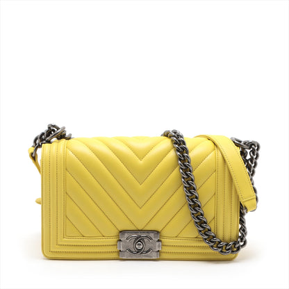 Chanel Boy Silver Chain Shoulder Bag