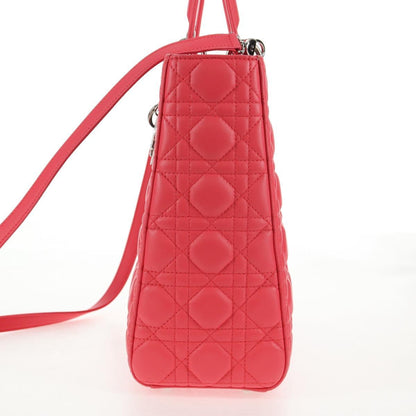 Christian Dior Lady Dior Bag Leather Pink Leather Bag