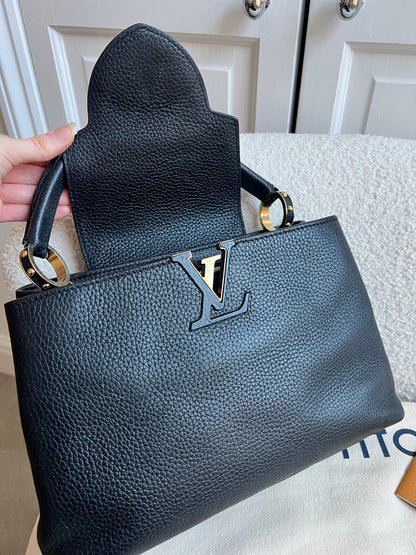 Louis Vuitton Capucines MM Black with Silver Hardware (RRP £4,350)
