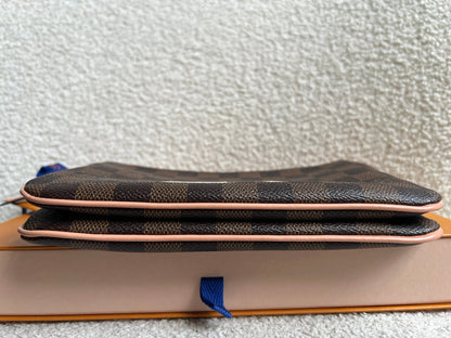 Louis Vuitton “LV” Double Pochette Damier Ebene