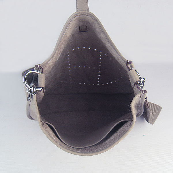 Luxury Hermes Evelyne I Handbag Grey Silver