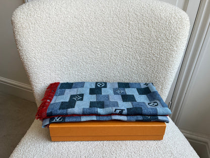 Louis Vuitton Monogram Denim Check Shawl (RRP £550)