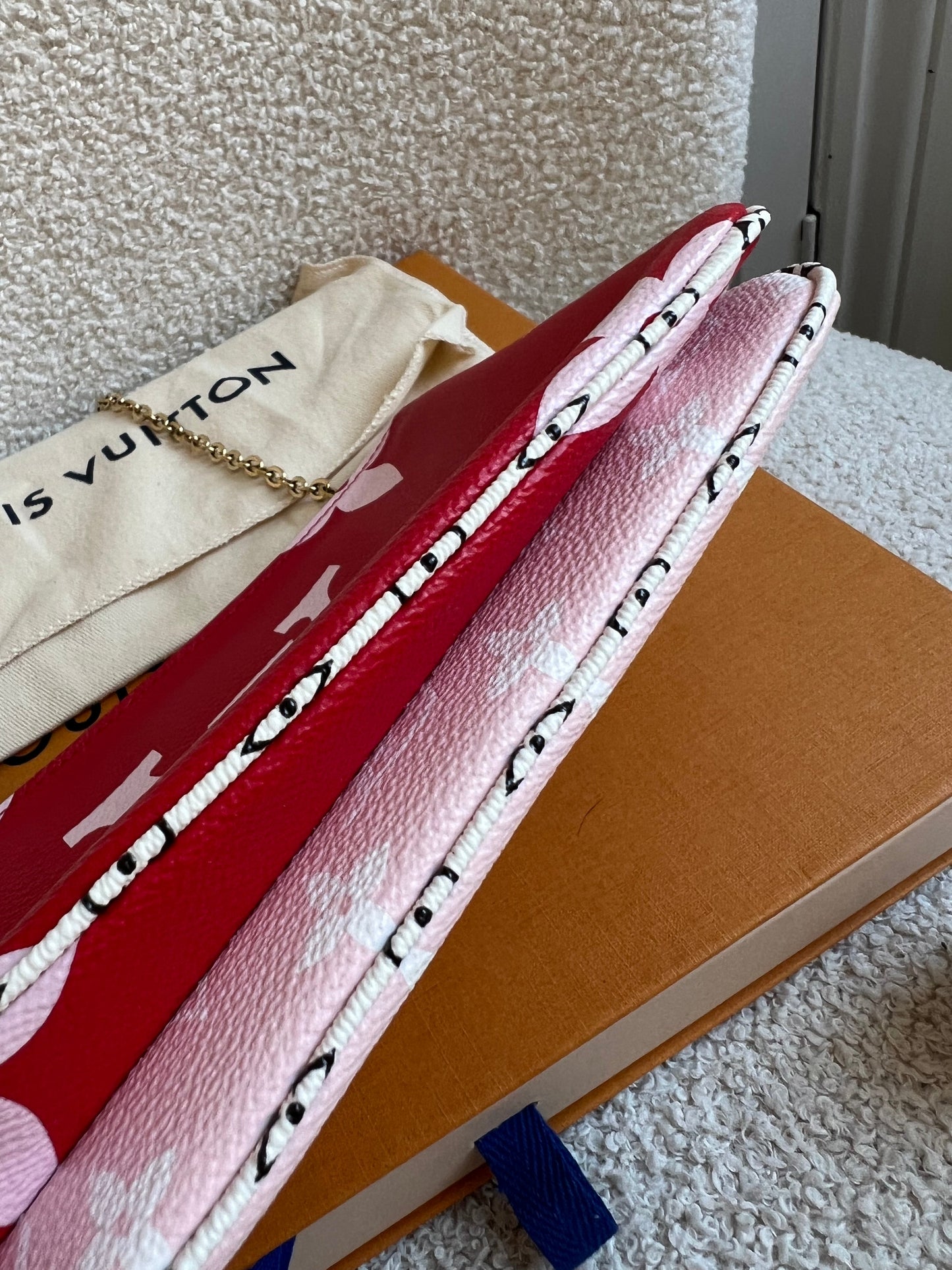 Louis Vuitton Double Zip Pochette Red Giant Monogram Jungle (RRP £1250)