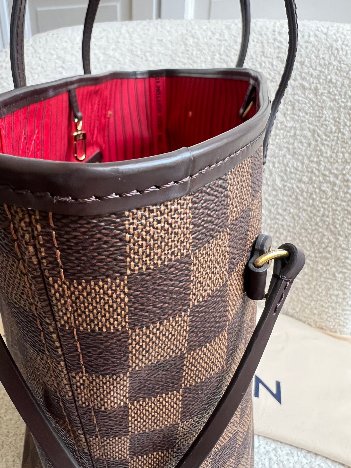 Louis Vuitton Neverfull MM Damier Ebene Cherry Interior (RRP £1,430)