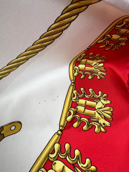 Hermès silk scarf "Les Cavaliers d'Or"