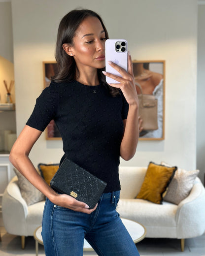 Chanel Boy Black Gold Chain Crossbody