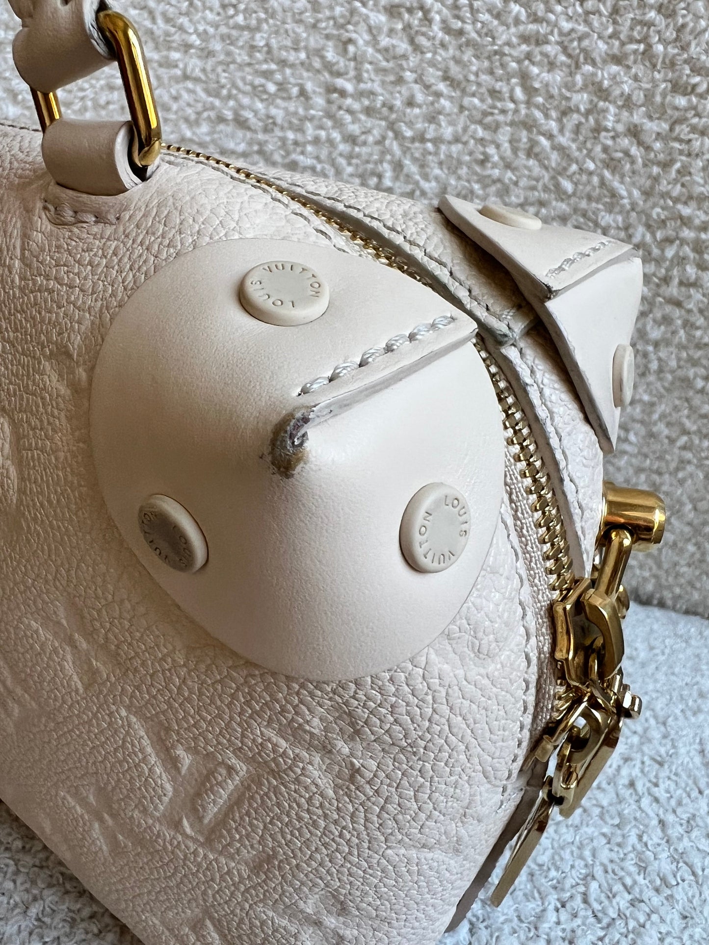 Louis Vuitton Cream Empreinte Petite Malle Souple Bag (RRP £2420)