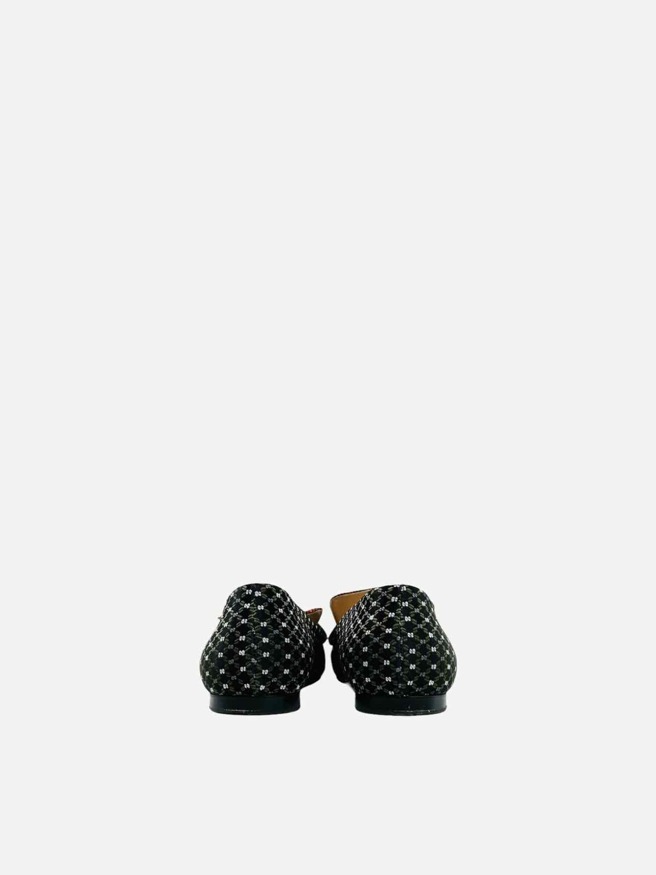 FENDI Black Multicolor Printed Size EU 36 Flats