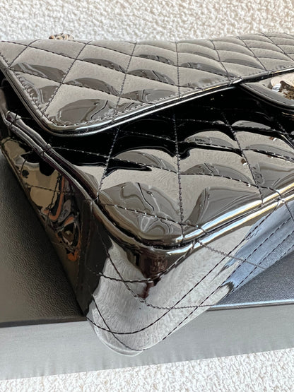 Chanel Medium Classic Flap in Black Patent Leather