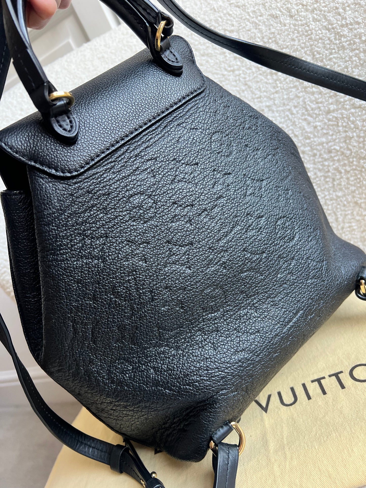 Louis Vuitton Montsouris Backpack Black Empreinte