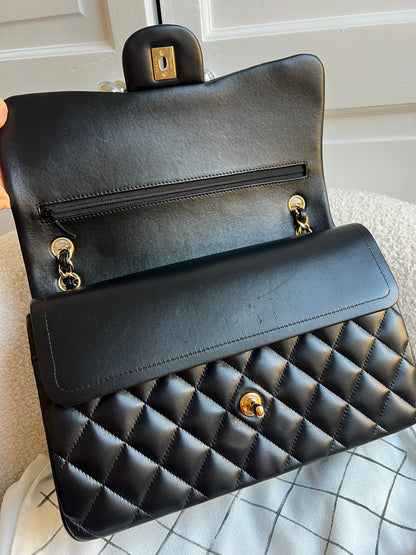 Chanel Jumbo Classic Flap in Black Lambskin Gold Hardware (RRP £9,830)