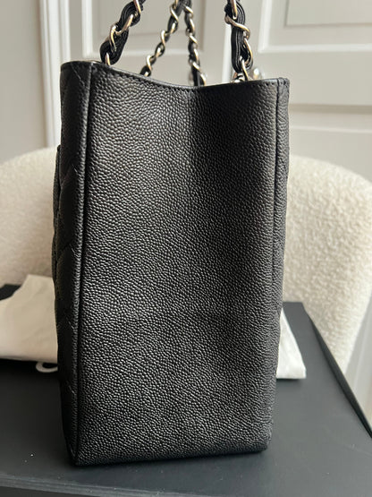 Chanel Black Caviar Grand Shopper Tote (GST) Silver Hardware