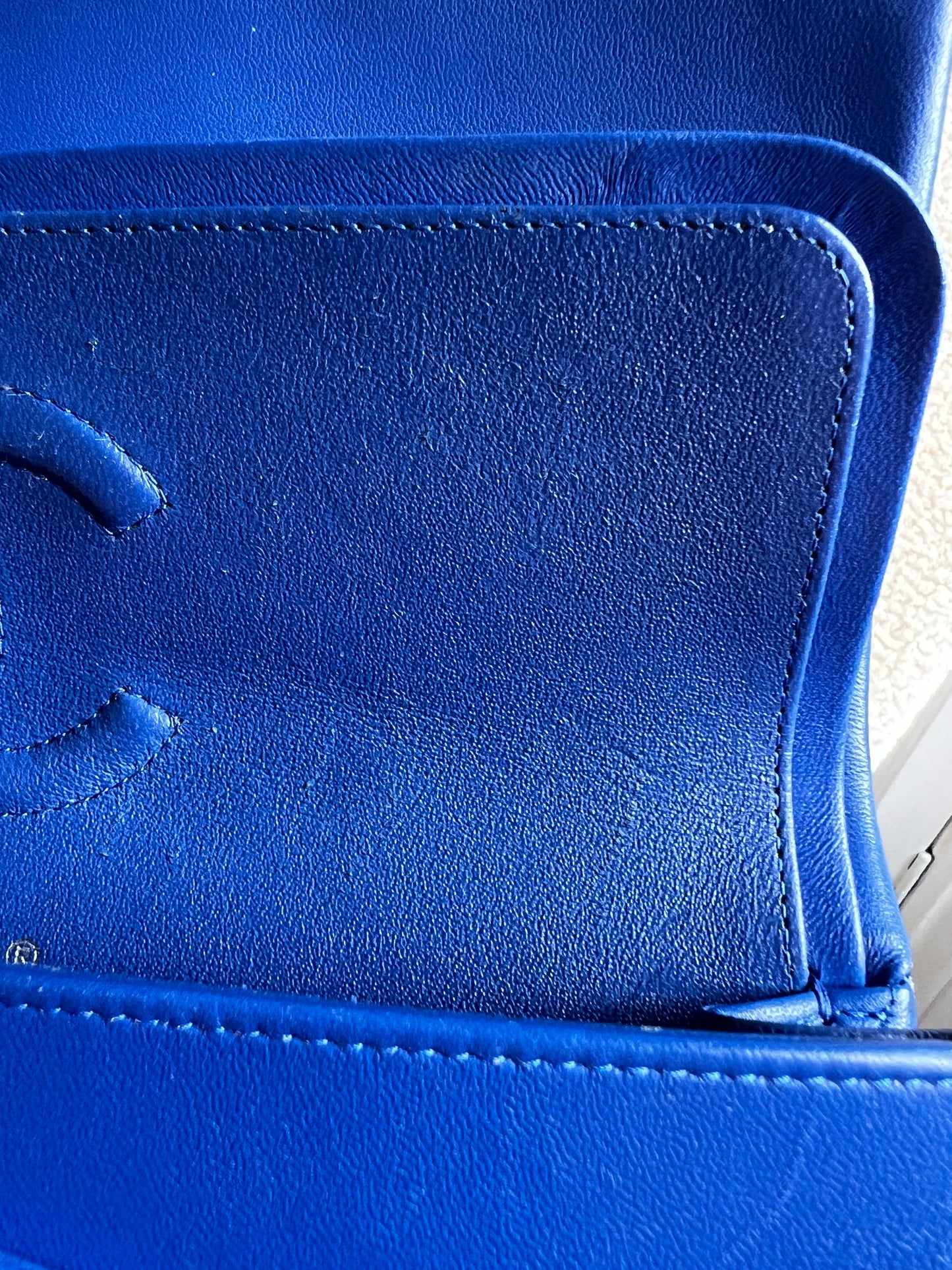 Chanel Medium Classic Flap in Cobalt Blue Lambskin with silver hardware (RRP £9090)