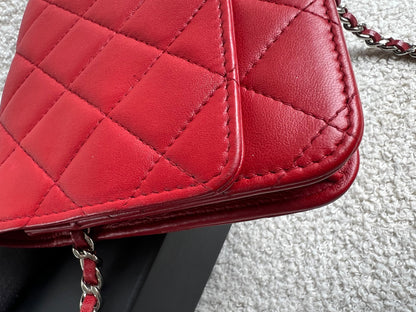 Chanel Red Lambskin Wallet on Chain (RRP £2,930)